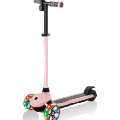 Monopattino Elettrico per Bambini Rosa 80W 3 Ruote Luci Regolabile