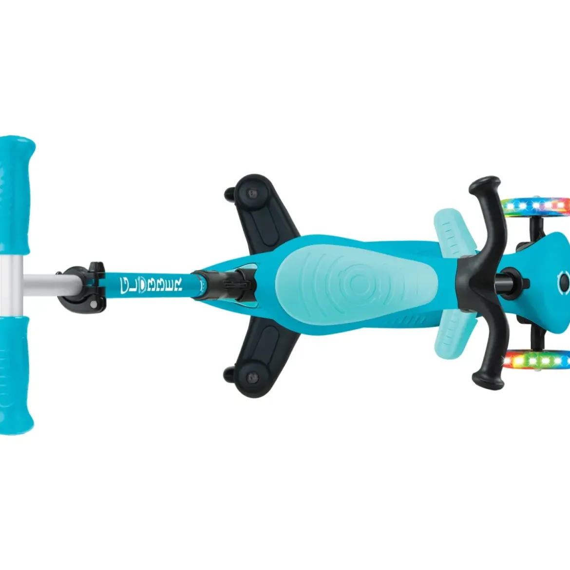 Monopattino Evolutivo 3 in 1 Celeste con Luci LED Sterzo Parentale 360