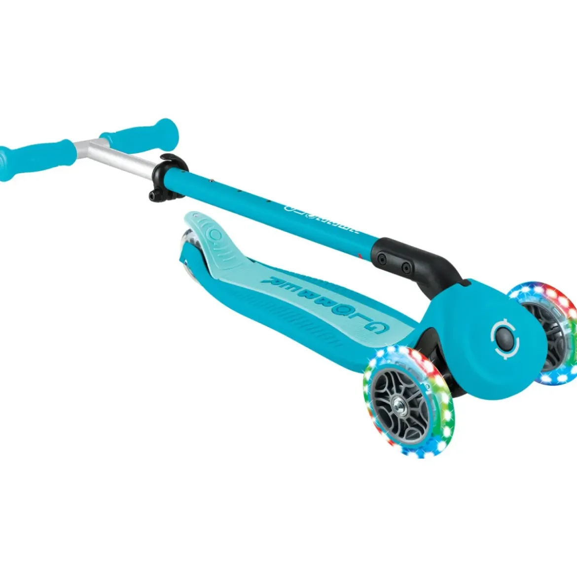 Monopattino Evolutivo 3 in 1 Celeste con Luci LED Sterzo Parentale 360
