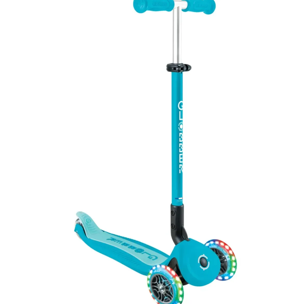 Monopattino Evolutivo 3 in 1 Celeste con Luci LED Sterzo Parentale 360