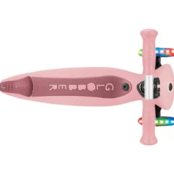 Monopattino Evolutivo 3 in 1 Rosa Pastello con Luci LED Sterzo 360