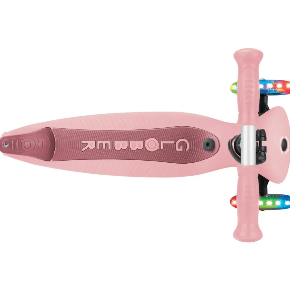 Monopattino Evolutivo 3 in 1 Rosa Pastello con Luci LED Sterzo 360