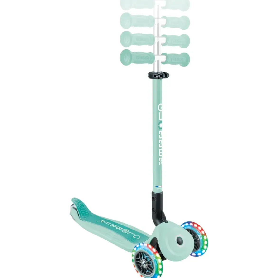 Monopattino Evolutivo 3 in 1 Verde Menta con Luci LED Sterzo 360