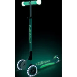 Monopattino per Bambini a 3 Ruote Verde Menta Ruote LED Regolabile
