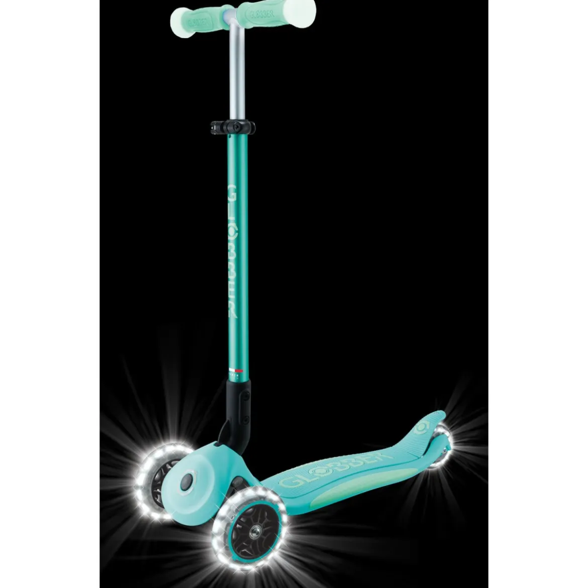 Monopattino per Bambini a 3 Ruote Verde Menta Ruote LED Regolabile