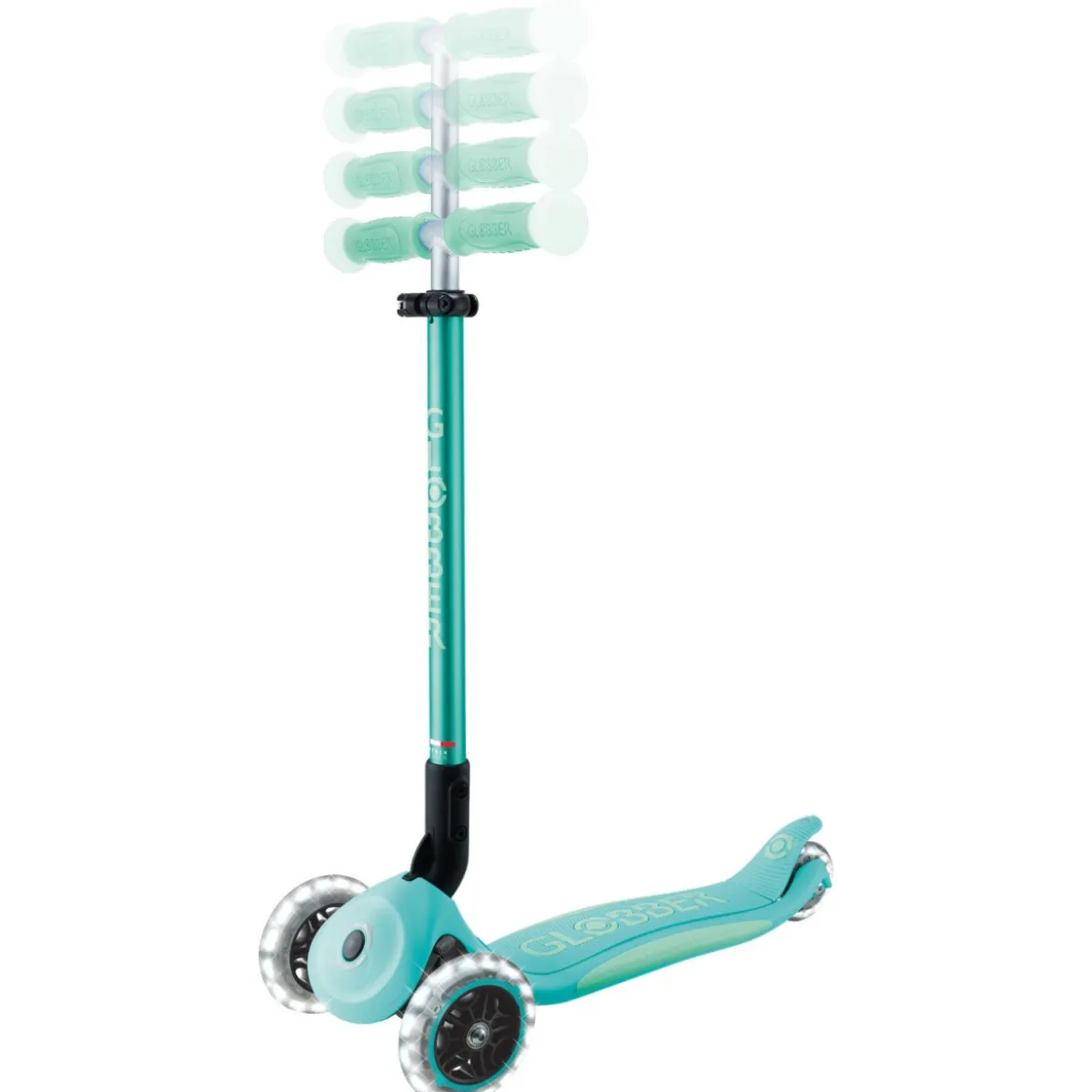 Monopattino per Bambini a 3 Ruote Verde Menta Ruote LED Regolabile