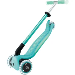 Monopattino per Bambini a 3 Ruote Verde Menta Ruote LED Regolabile
