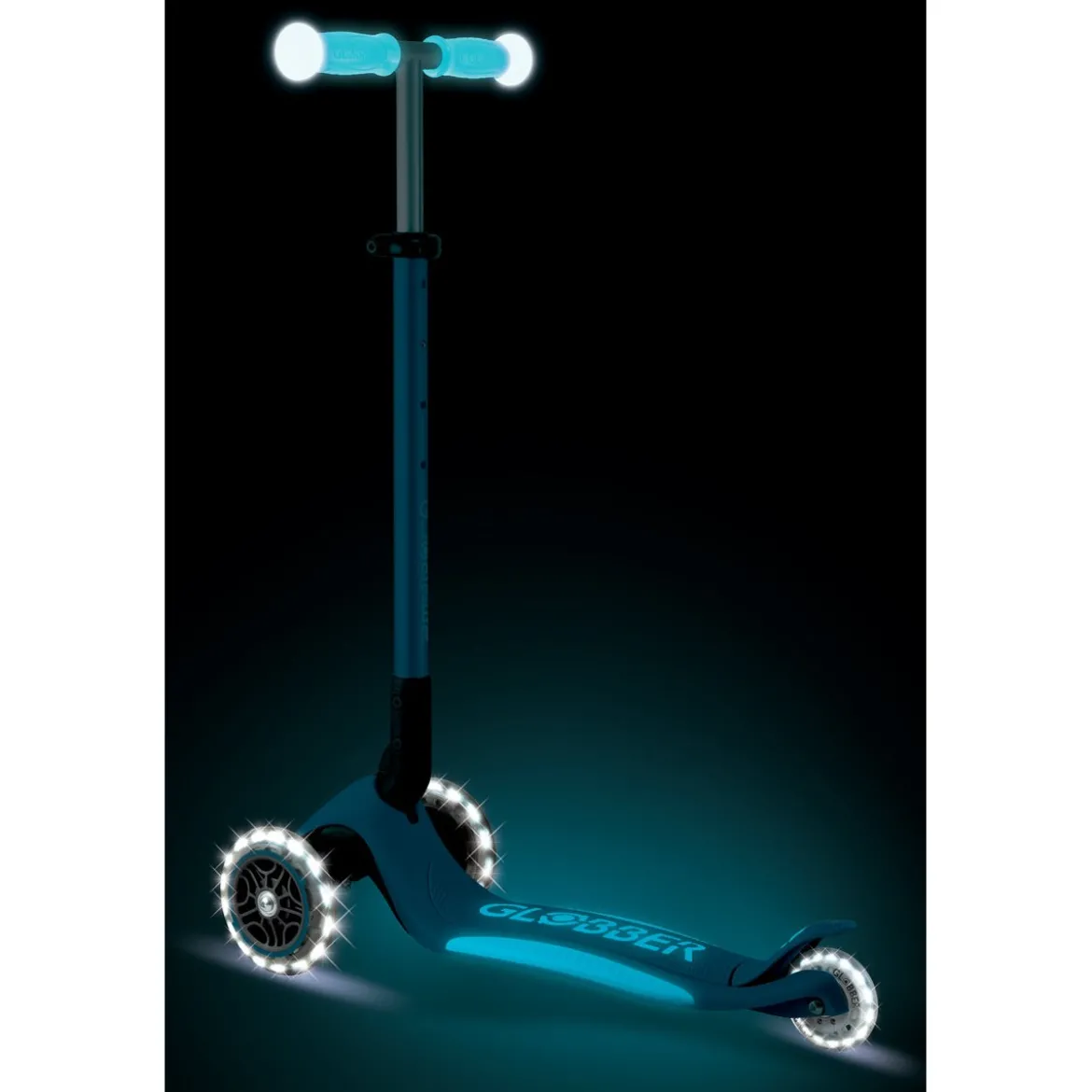 Monopattino per Bambini a 3 Ruote Blu Petrolio Ruote LED Regolabile