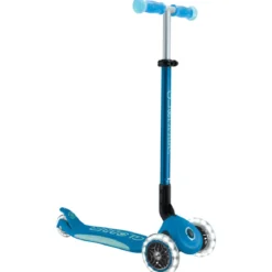 Monopattino per Bambini a 3 Ruote Blu Petrolio Ruote LED Regolabile