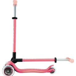Monopattino per Bambini a 3 Ruote Rosa Pastello Ruote LED Regolabile