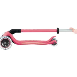 Monopattino per Bambini a 3 Ruote Rosa Pastello Ruote LED Regolabile