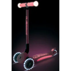 Monopattino per Bambini a 3 Ruote Rosa Pastello Ruote LED Regolabile