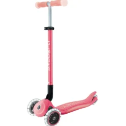 Monopattino per Bambini a 3 Ruote Rosa Pastello Ruote LED Regolabile