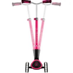 Monopattino per Bambini a 3 Ruote Fucsia Regolabile con Luci LED