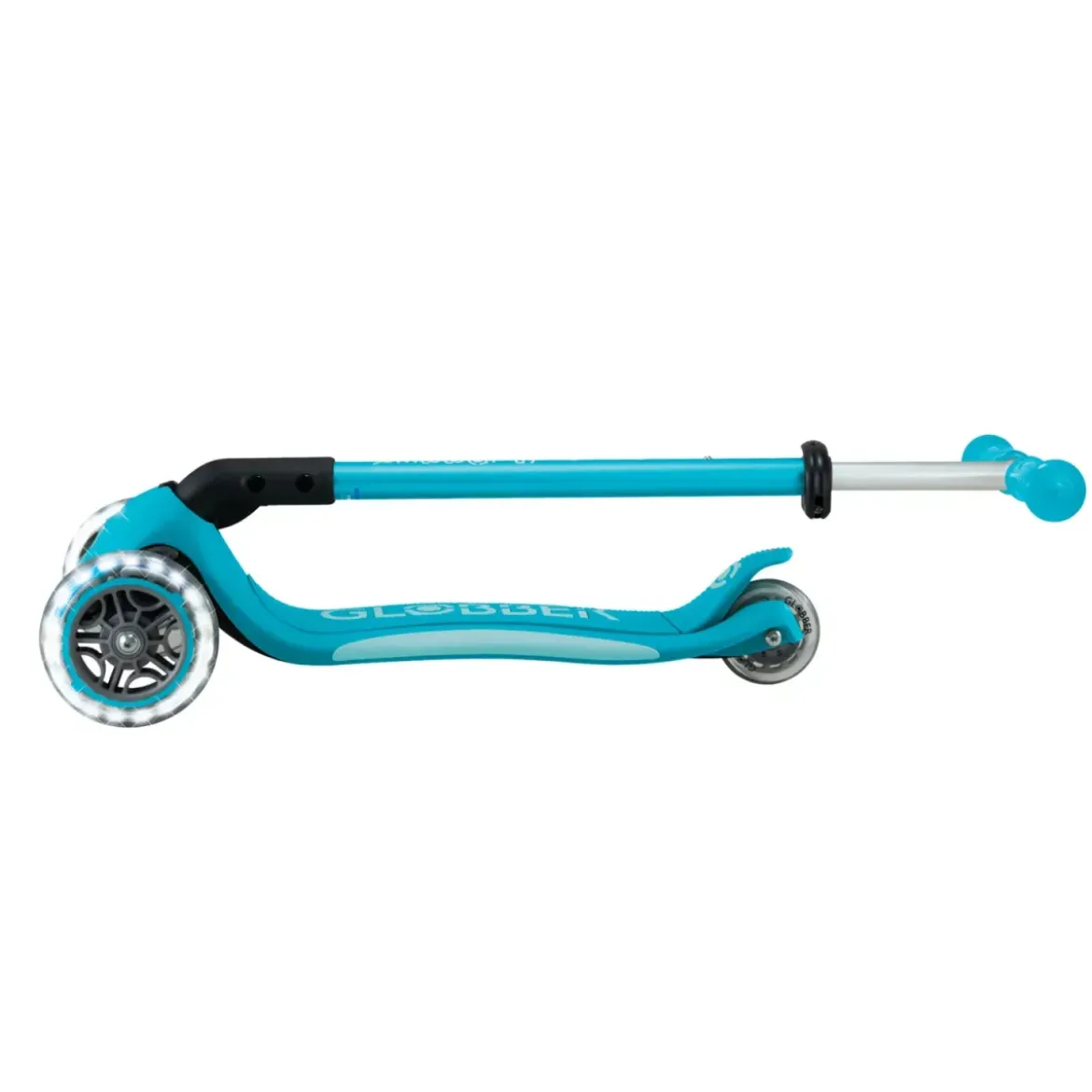 Monopattino per Bambini a 3 Ruote Blu Acqua con Luci LED Regolabile