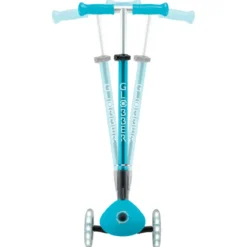 Monopattino per Bambini a 3 Ruote Blu Acqua con Luci LED Regolabile