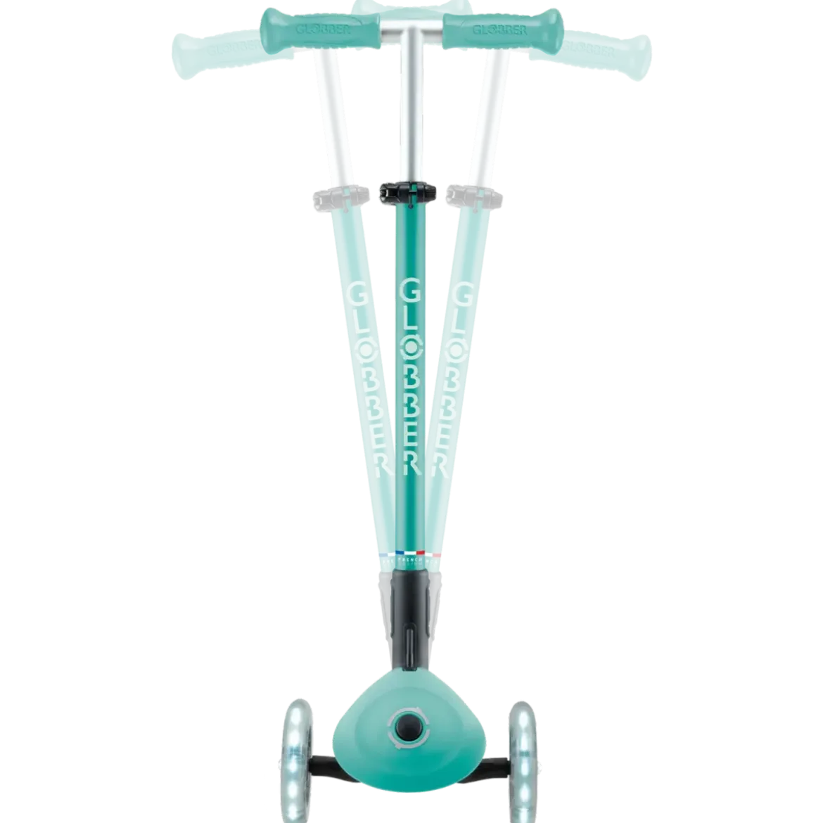 Monopattino per Bambini a 3 Ruote Verde Menta con Luci LED Regolabile
