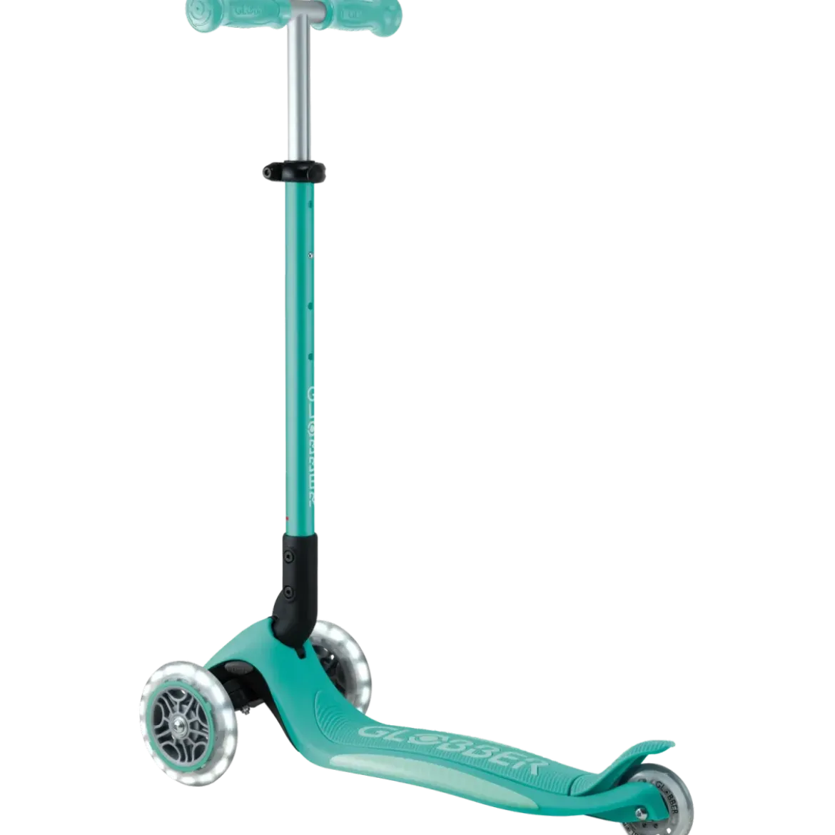 Monopattino per Bambini a 3 Ruote Verde Menta con Luci LED Regolabile