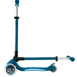 Monopattino per Bambini a 3 Ruote Blu Petrolio con Luci LED Regolabile