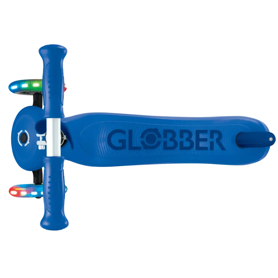 Monopattino per Bambini 3 in 1 Blu Navy Regolabile 50 kg Ruote LED