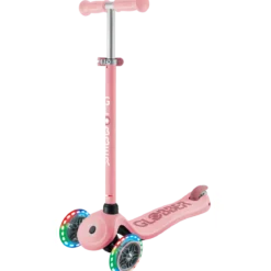 Monopattino per Bambini 3 in 1 Rosa Pastello Regolabile 50 kg Ruote LED