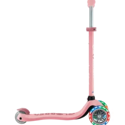 Monopattino per Bambini 3 in 1 Rosa Pastello Regolabile 50 kg Ruote LED