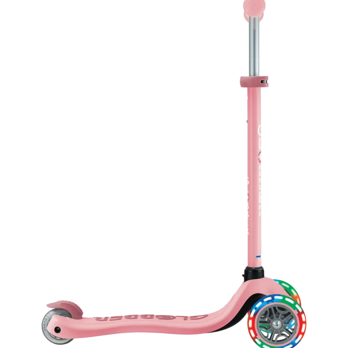 Monopattino per Bambini 3 in 1 Rosa Pastello Regolabile 50 kg Ruote LED