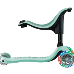Monopattino per Bambini 3 in 1 Verde Menta Regolabile 50 kg Ruote LED