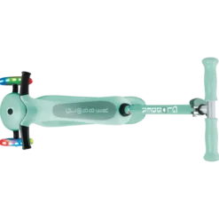 Monopattino per Bambini 3 in 1 Verde Menta Regolabile 50 kg Ruote LED