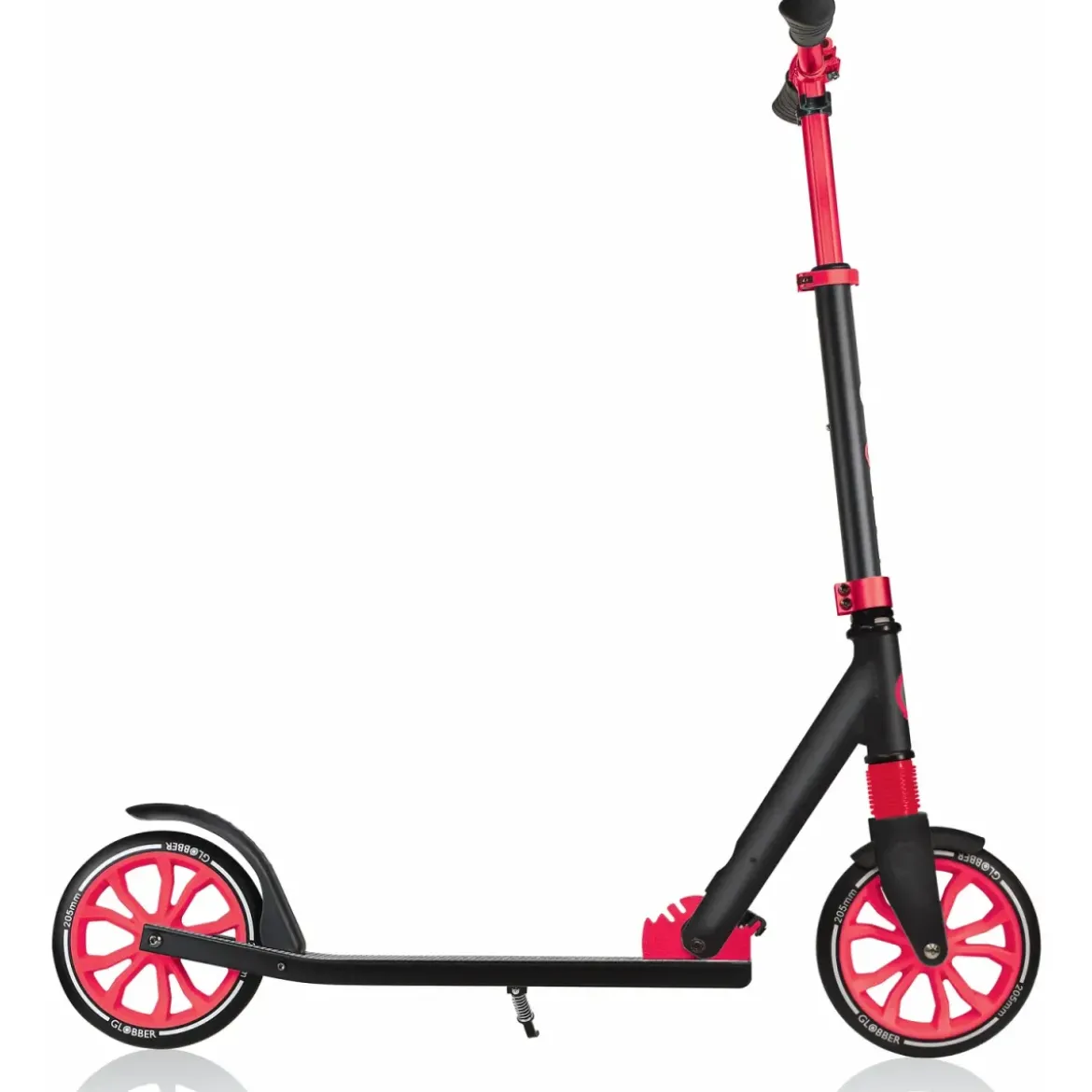 Monopattino per Bambini 8+ Nero Rosso con Ruote Grandi Fino a 100 kg