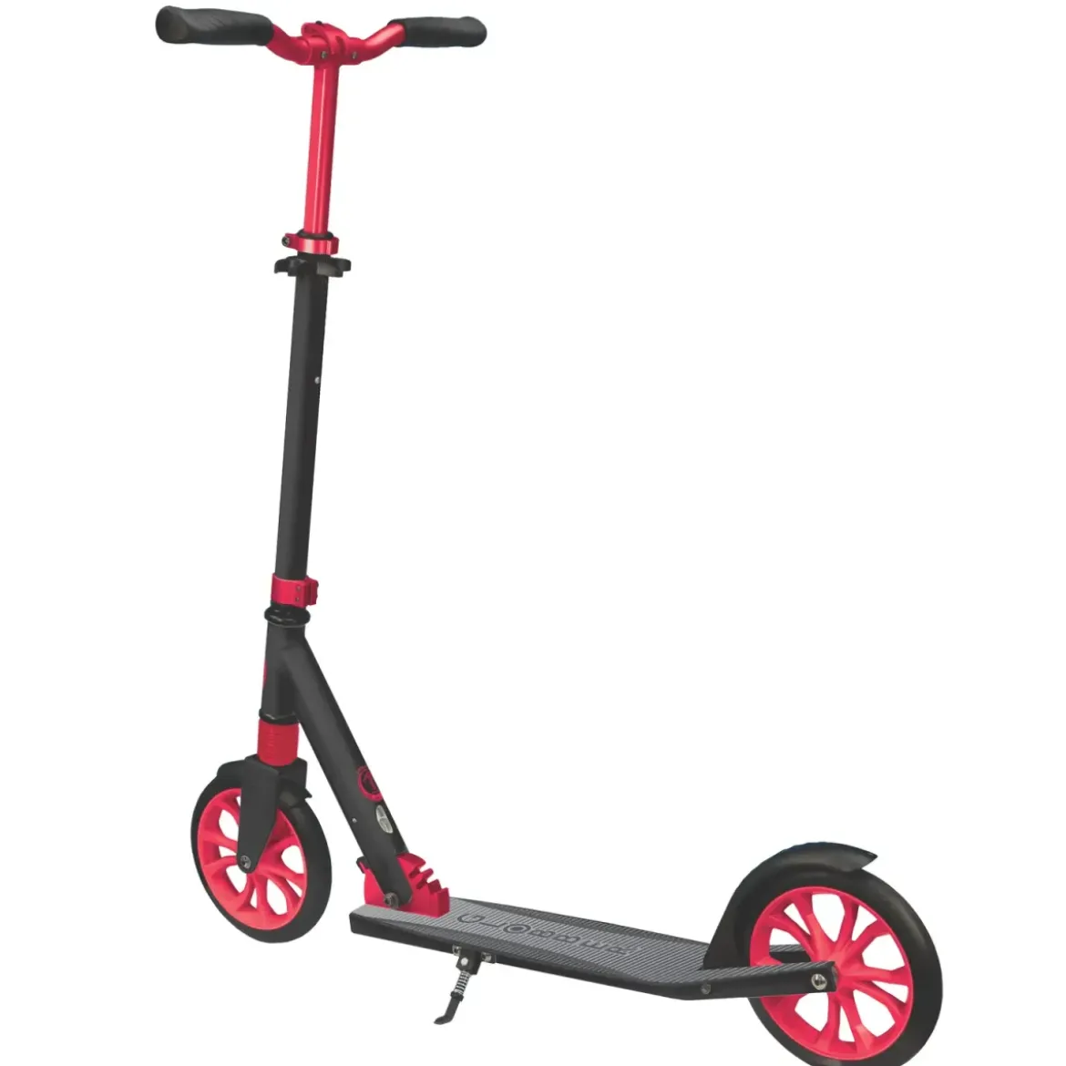 Monopattino per Bambini 8+ Nero Rosso con Ruote Grandi Fino a 100 kg