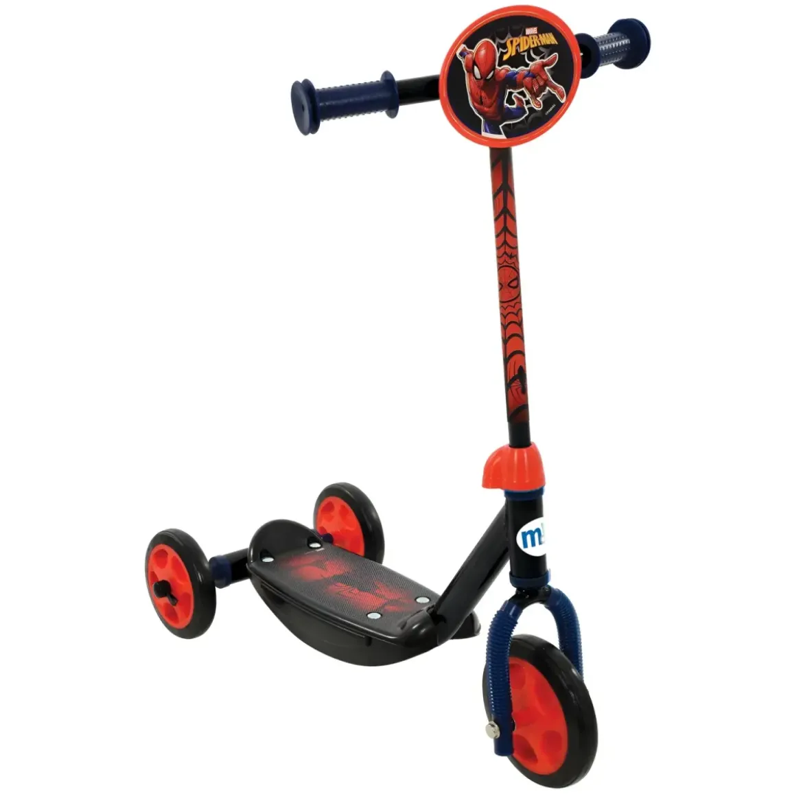 Monopattino per Bambini 3 Ruote Spiderman Marvel Manubrio Regolabile