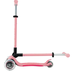 Monopattino per Bambini 3 Ruote Rosa Pastello con Luci LED Regolabile