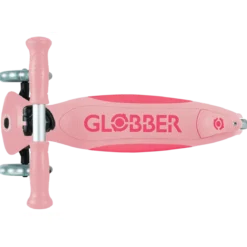 Monopattino per Bambini 3 Ruote Rosa Pastello con Luci LED Regolabile