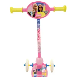 Monopattino per Bambini 3 Ruote Barbie Rosa Manubrio Regolabile