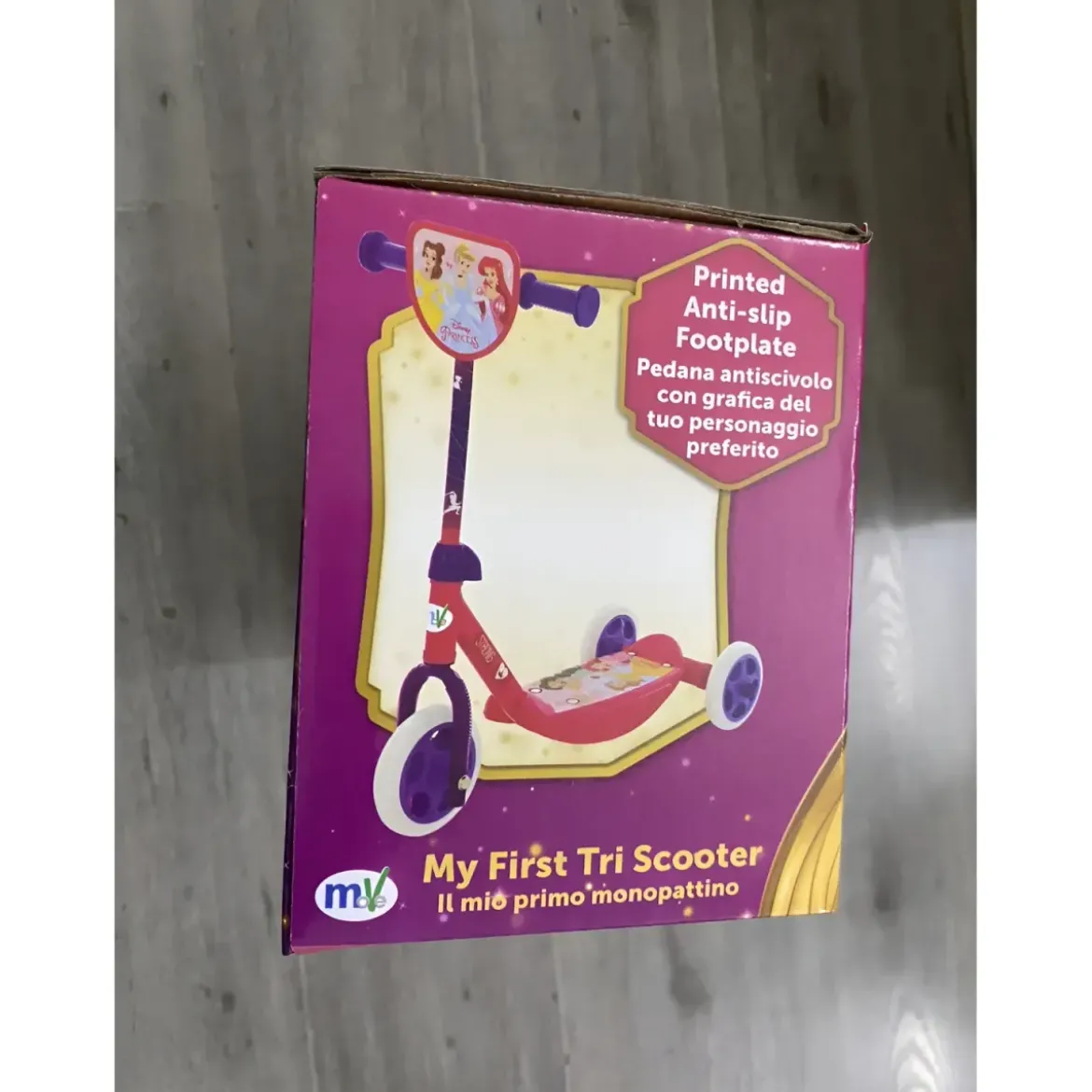 Monopattino per Bambini 3 Ruote Principesse Disney Manubrio Regolabile