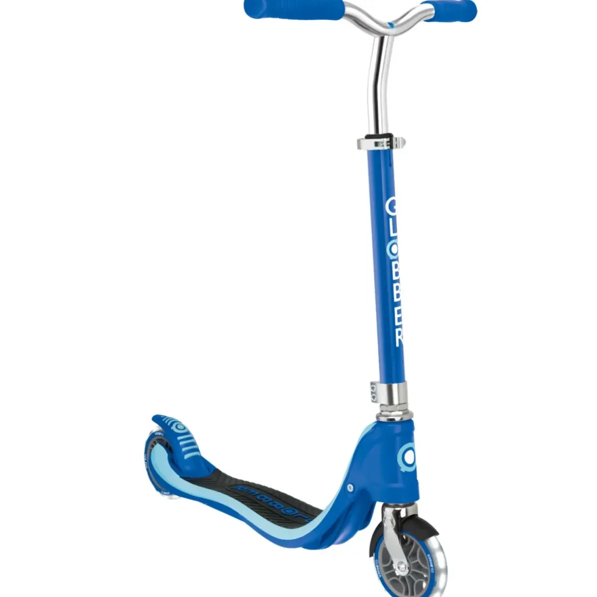 Monopattino per Bimbi 2 Ruote Blu Navy Manubrio Regolabile Ruote LED