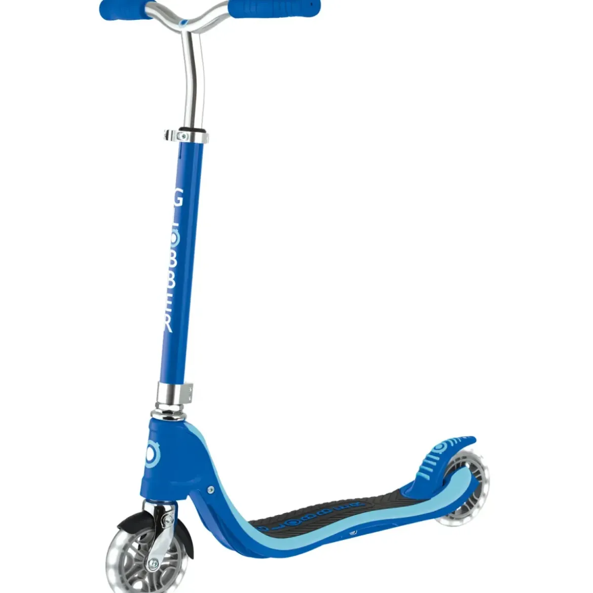 Monopattino per Bimbi 2 Ruote Blu Navy Manubrio Regolabile Ruote LED
