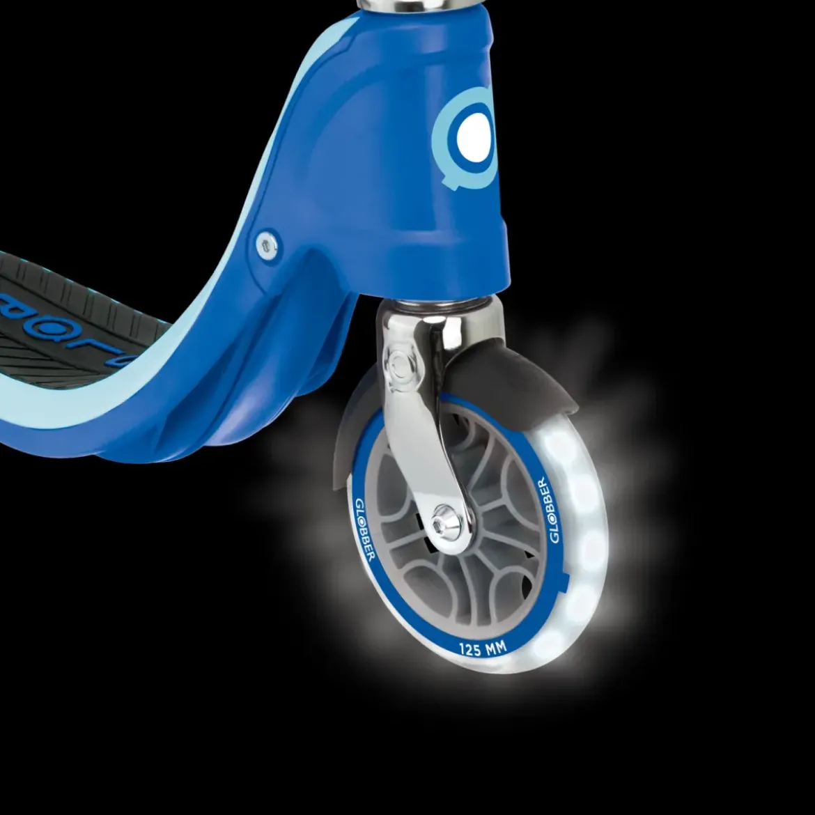 Monopattino per Bimbi 2 Ruote Blu Navy Manubrio Regolabile Ruote LED