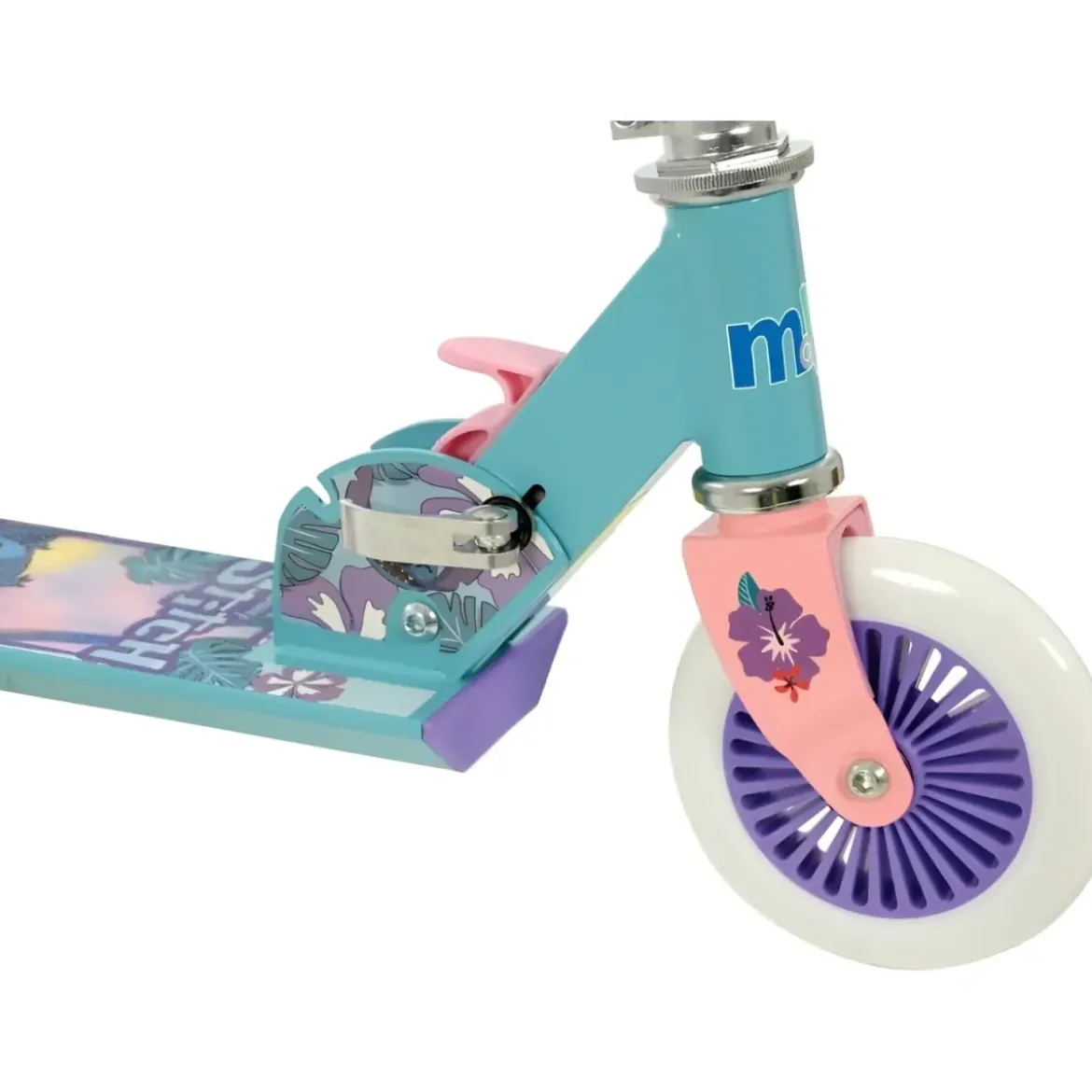 Monopattino Pieghevole Bambini Stitch 2 Ruote Manubrio Regolabile
