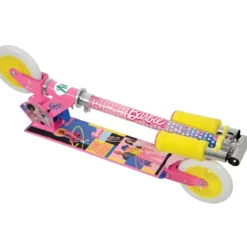 Monopattino Pieghevole Bambini Barbie 2 Ruote Manubrio Regolabile