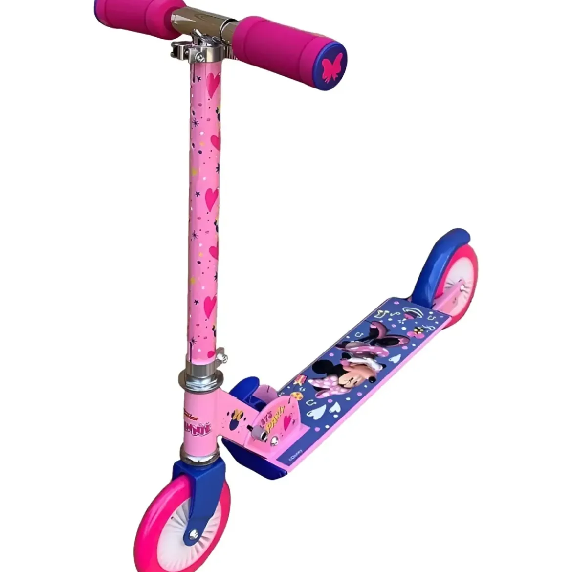 Monopattino Pieghevole Bambini Minnie 2 Ruote Manubrio Regolabile