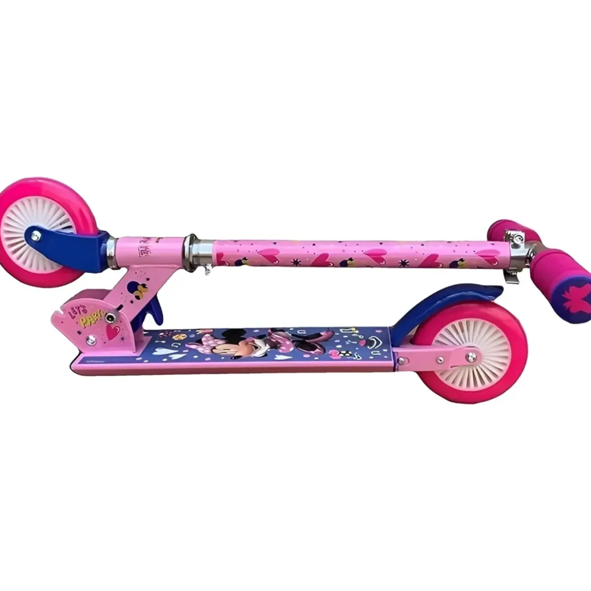 Monopattino Pieghevole Bambini Minnie 2 Ruote Manubrio Regolabile