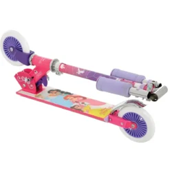Monopattino Pieghevole Bambini Principesse 2 Ruote Manubrio Regolabile