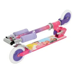 Monopattino Pieghevole Bambini Principesse 2 Ruote Manubrio Regolabile