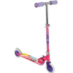 Monopattino Pieghevole Bambini Principesse 2 Ruote Manubrio Regolabile
