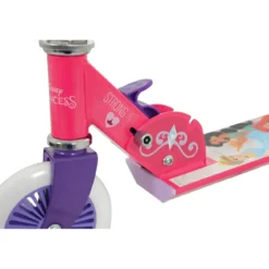 Monopattino Pieghevole Bambini Principesse 2 Ruote Manubrio Regolabile