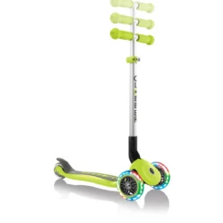 Monopattino Pieghevole con Luci Scooter Verde Lime Regolabile per Bambino