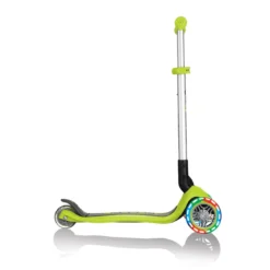 Monopattino Pieghevole con Luci Scooter Verde Lime Regolabile per Bambino