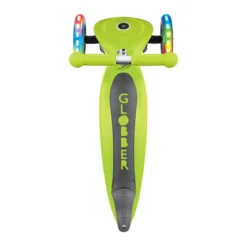 Monopattino Pieghevole con Luci Scooter Verde Lime Regolabile per Bambino